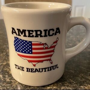 Waffle House 2012 Coffee Mug America The Beautiful Ceramic Flag Patriotic Cup